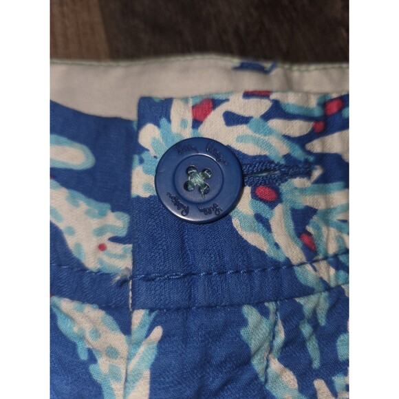 Lilly Pulitzer  Callahan Shorts Sz 4 Brewster Blue Good Reef Starfish B13 - Picture 6 of 12